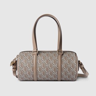 Small shoulder bag with GG Shadow in Rosso Ancora canvas | GUCCI® US