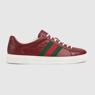 Gucci ace sneakers red on sale