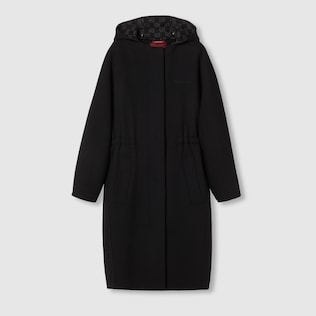 Gucci hooded wool coat online