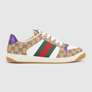 Men s Screener sneaker with tiger print in black Supreme GUCCI MX