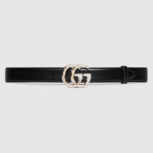GG Marmont belt in brown leather | GUCCI® US