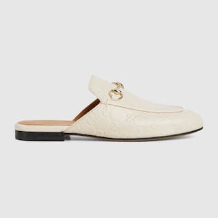 GUCCI Women s Princetown Slipper White Leather