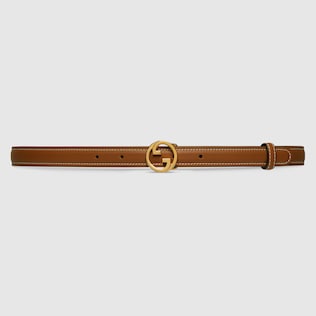 Gucci Blondie belt in brown leather GUCCI Canada