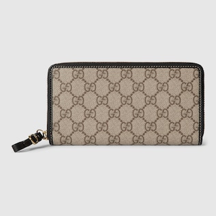 Gucci GG canvas-leather Zippy-around good long continental wallet