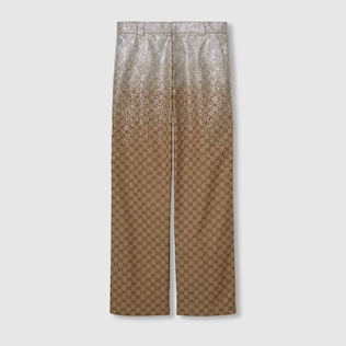 GG canvas pant in camel and ebony GUCCI TR