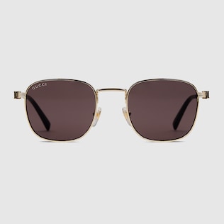 Gucci round frame metal glasses online