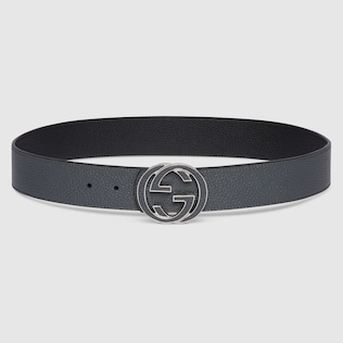 Matte black gucci belt online