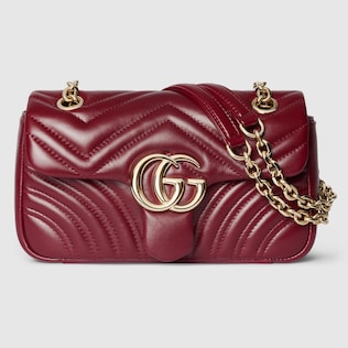 GG Marmont small shoulder bag in lilac leather | GUCCI® US