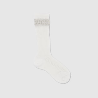 タイツ・ソックス GUCCI White Stretch Cotton Blend Socks Gucci White Stretch Cotton Blend Socks | italist