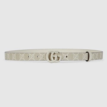 Gucci white gg belt sale
