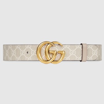 GG Marmont reversible belt in multicolor Supreme and leather