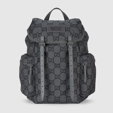Large GG ripstop backpack in dark grey and black ripstop GUCCI UK