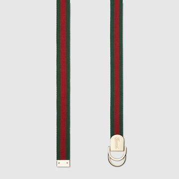 Web canvas belt with Gucci buckle in green and red Web canvas | GUCCI® US