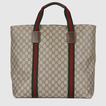 GG Tender medium tote bag in beige and ebony Supreme Tender