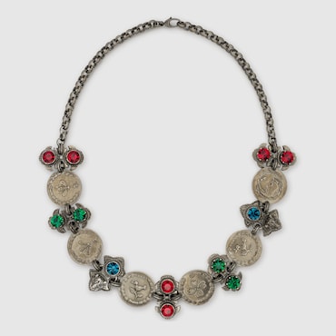 GUCCI Necklace With Coins And Crystals