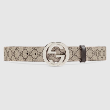 GUCCI GG Belt With Interlocking G Buckle, Size 105