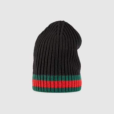GUCCI Wool Hat With Web, Size M