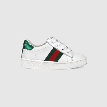 GUCCI Baby - Leather Low-top With Web, Size 21