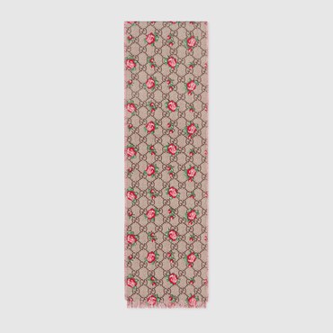 GUCCI Kids - Wool GG Rose Bud Scarf