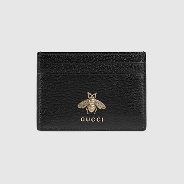 GUCCI Animalier Leather Card Case