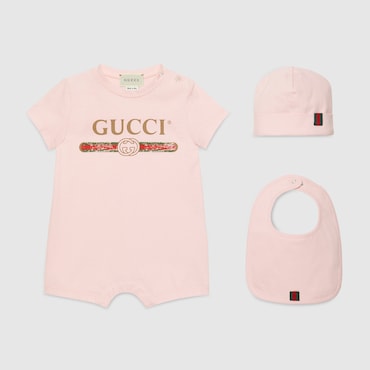 GUCCI Baby - Cotton Gift Set With Logo, Size 12-18 MONTHS