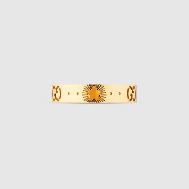 GUCCI Icon Yellow Gold Ring With Stars