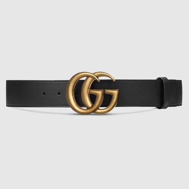 GUCCI GG Marmont Wide Belt, Size 85