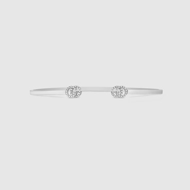 GUCCI GG Running 18k Cuff With Diamonds