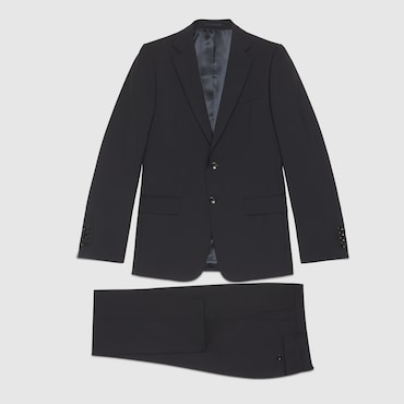 GUCCI Slim Fit Wool Mohair Suit, Size 52 IT