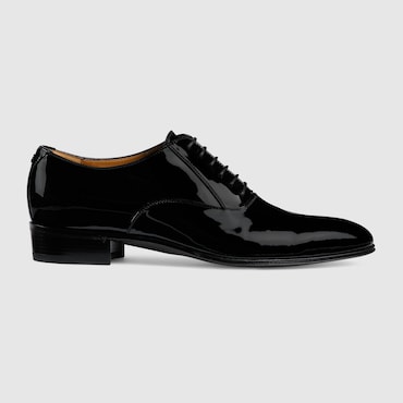 GUCCI Men's Lace-up Shoe With Double G, Size 41 IT