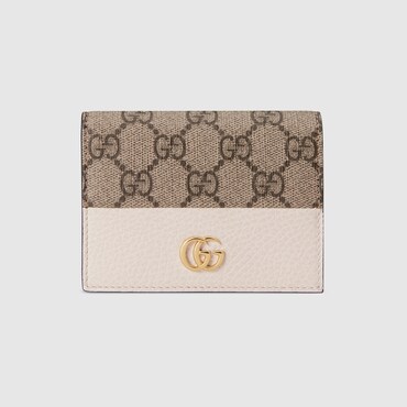 GUCCI GG Marmont Bi-colour Card Case Wallet
