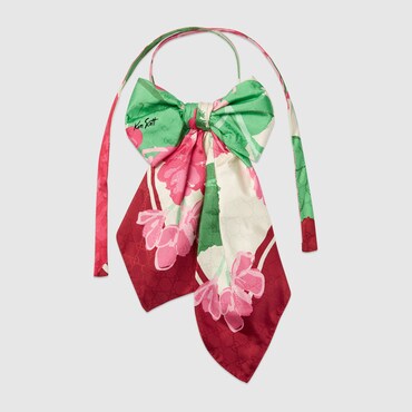 GUCCI Ken Scott Print Silk Neck Bow