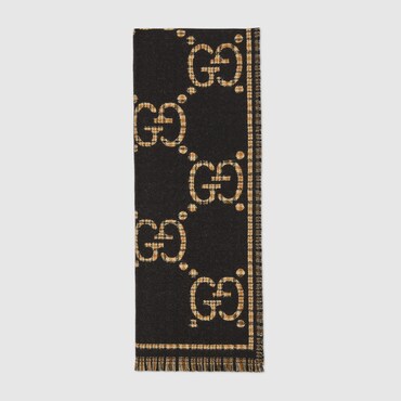 GUCCI Check GG Wool Scarf