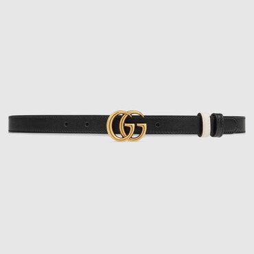 GUCCI GG Marmont Reversible Thin Belt, Size 115