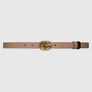 GUCCI GG Marmont Reversible Thin Belt, Size 65