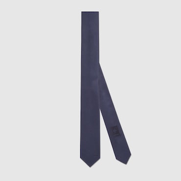 GUCCI Silk Tie With Double G Detail