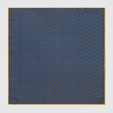 GUCCI Double G And Polka Dot Silk Pocket Square