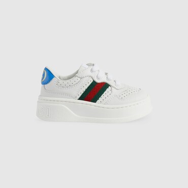 GUCCI Baby - Leather Trainer With Web, Size 21