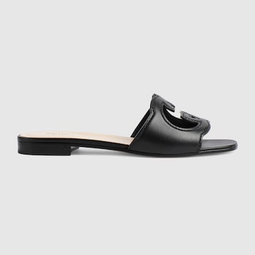 GUCCI Women's Slide Sandal With Interlocking G, Size 38.5 IT