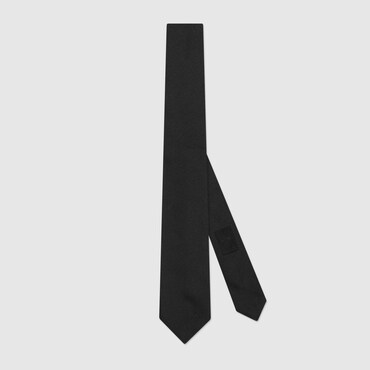 GUCCI Silk Tie With Double G Detail