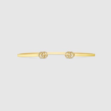 GUCCI GG Running Cuff With Diamonds