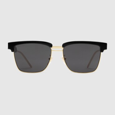 GUCCI Square Metal And Acetate Sunglasses