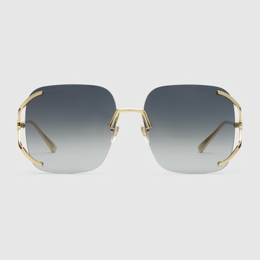 GUCCI Square Metal Sunglasses