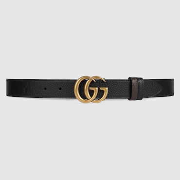 GUCCI GG Marmont Reversible Thin Belt, Size 110
