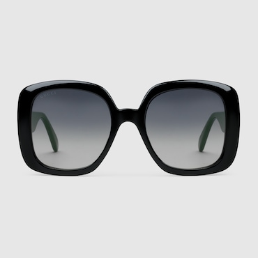 GUCCI Square Sunglasses With Web