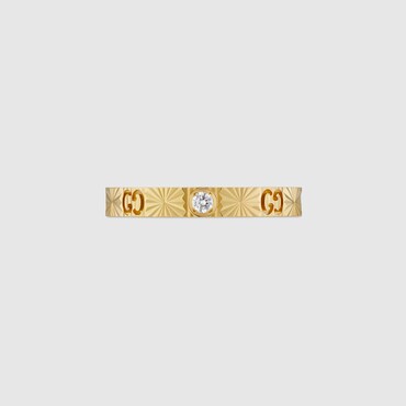 GUCCI Icon 18k Diamond Heart Ring
