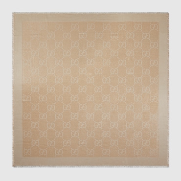 GUCCI GG Lamé Jacquard Shawl