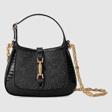 Gucci Jackie 1961 Gg Crystal Mini Bag, Black, Precious