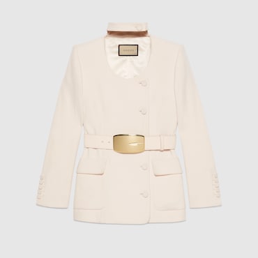 GUCCI Veste En Crêpe De Laine, Taille 36 IT