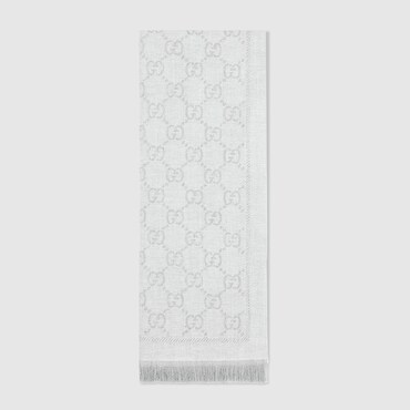 GUCCI GG Jacquard Knitted Scarf